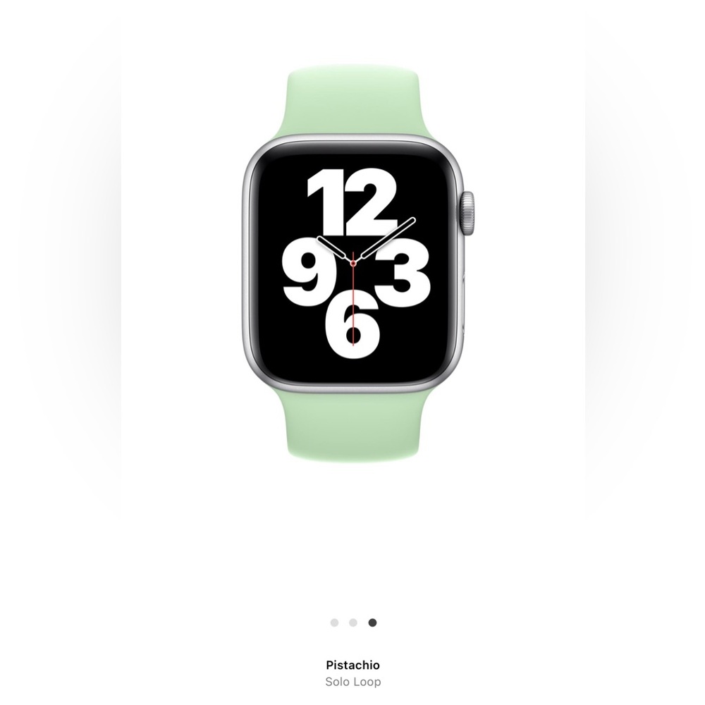 Apple Watch Band Solo Loop, Size 8 for Small Face Watch 38mm 40mm 41mm Pistachio - Picture 14 of 14